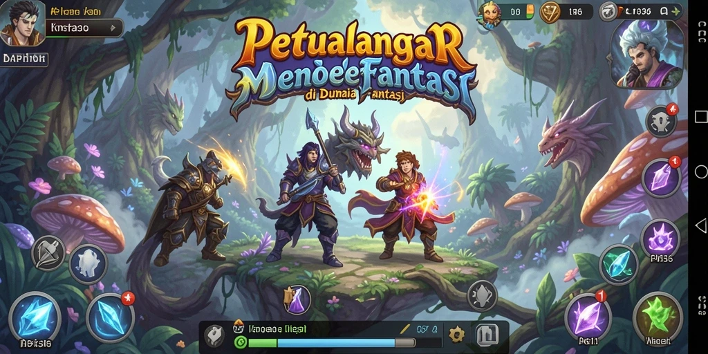Screenshot utama API36 menampilkan petualangan seru di dunia fantasi.