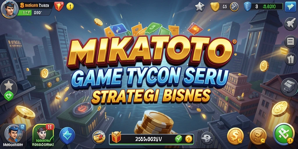 Tampilan gameplay MIKATOTO saat membangun strategi bisnis.
