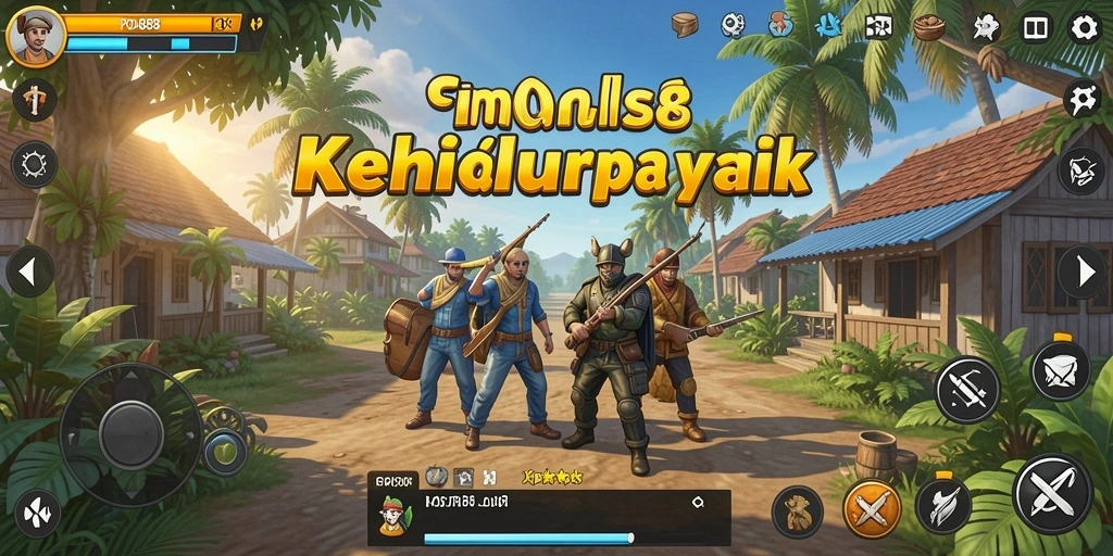 Tangkapan layar utama POA88 menampilkan dunia simulasi yang interaktif.