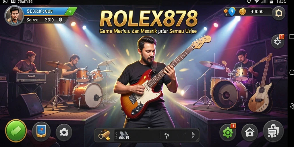 Tangkapan layar dari gameplay musik yang seru di ROLEX878.