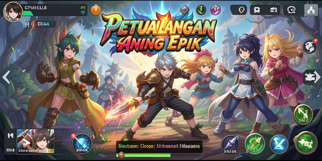 Tampilan gameplay RR44 dengan karakter Anime yang menawan.