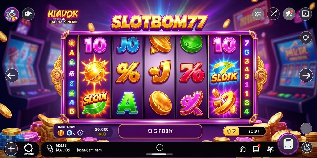 Tampilan gameplay menarik dan penuh warna dari SLOTBOM77.