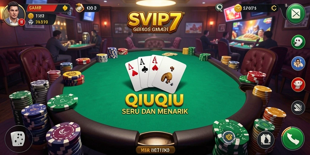 Gameplay mendebarkan QiuQiu dalam SVIP7 dengan desain menarik.