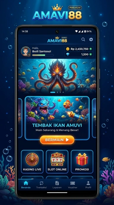 Tampilan antarmuka amavi88 yang menarik dan mudah digunakan.
